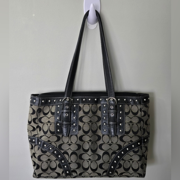 Coach Black and Gray Elegant Tote Bag - Picture 2 of 3
